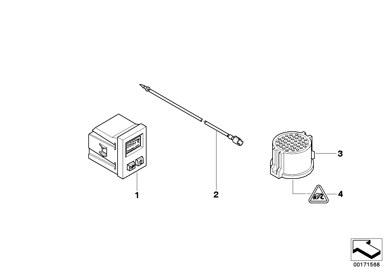 BMW 62138362857 Digital Clock