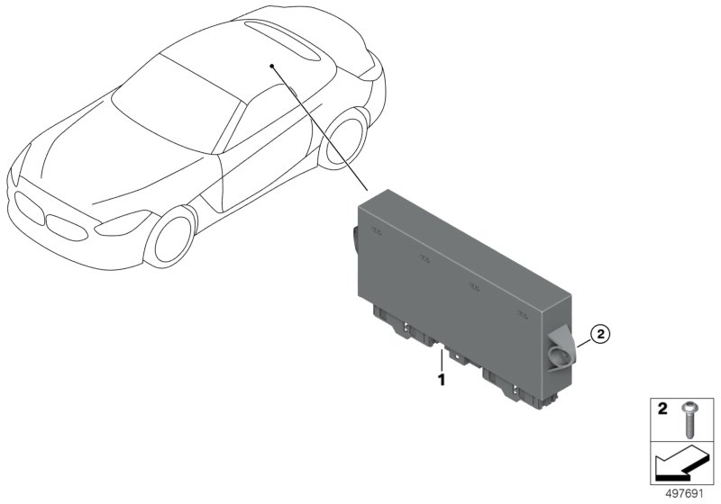 BMW 61355A09AF3 CONVERTIBLE TOP MODULE