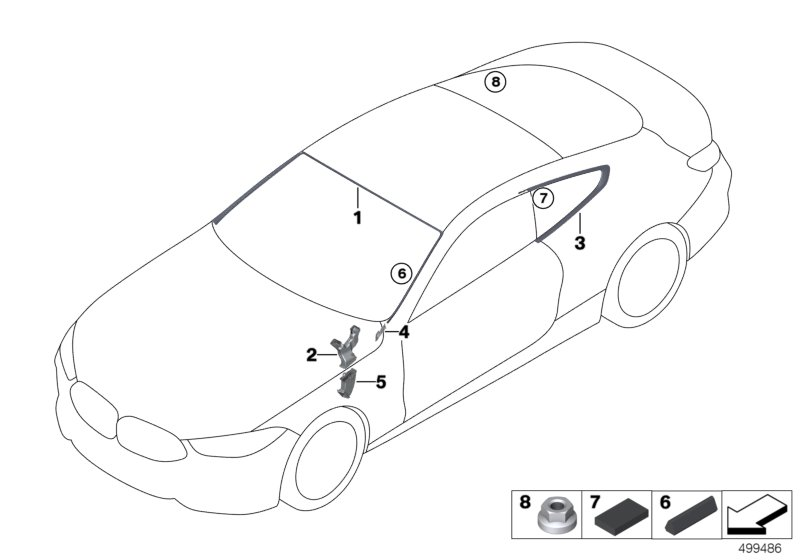 BMW 51319883762 COVER, WINDSHIELD, TOP