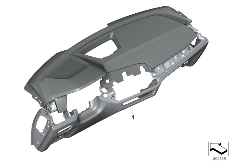 BMW 51457997970 DASHBOARD LEATHER HEAD-UP DI