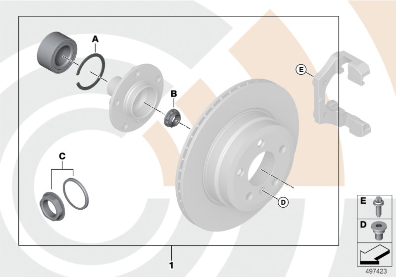 BMW 33412466785 REPAIR KIT FOR WHEEL BEARING