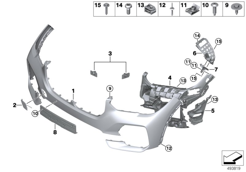 BMW 51119481049 Set Of Mounts, Front Pdc / P