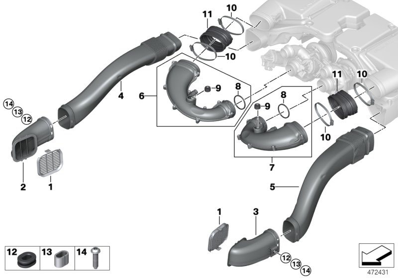 BMW 13718658516 Filtered Air Duct