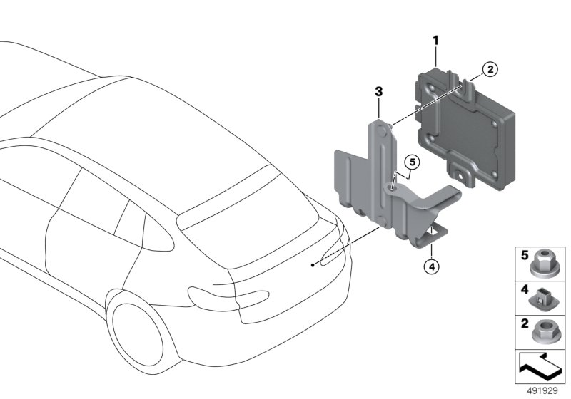 BMW 61358044739 BRACKET, CONTROL UNIT