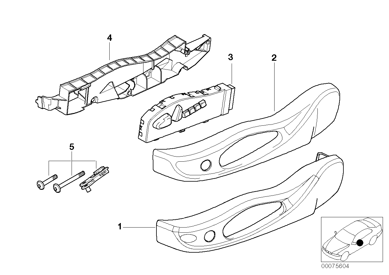 BMW 52107902280 Covering Outer Right