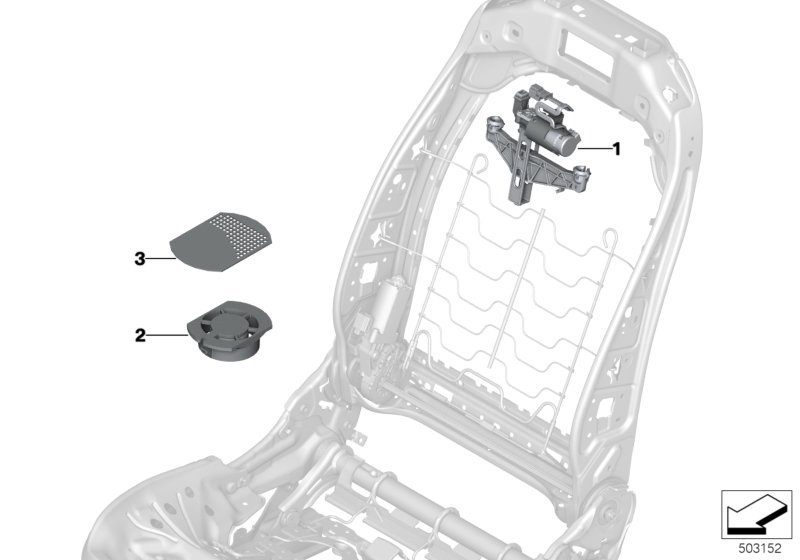 BMW 52208076560 GRID, BACKREST