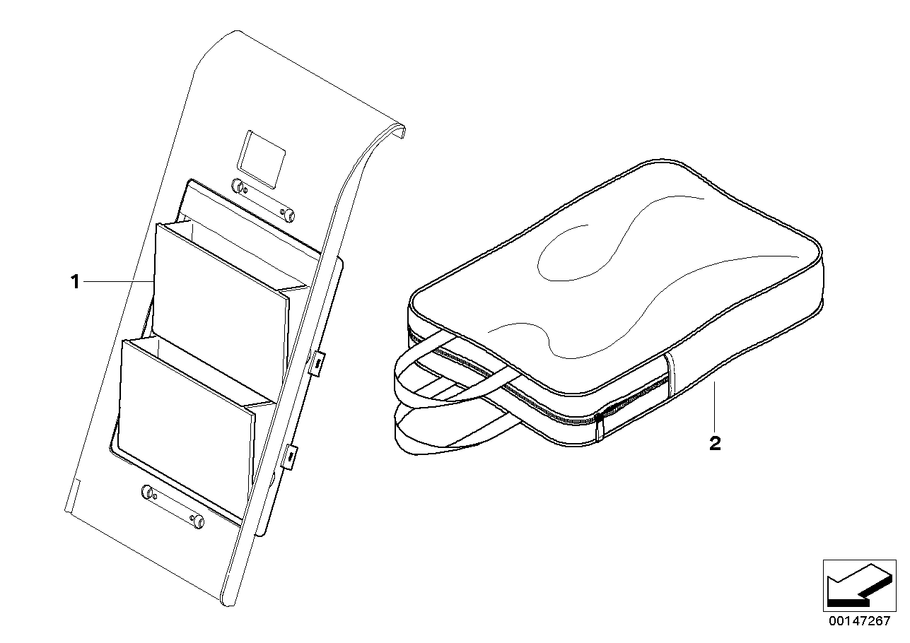 BMW 72600153335 Storage Compartment Module