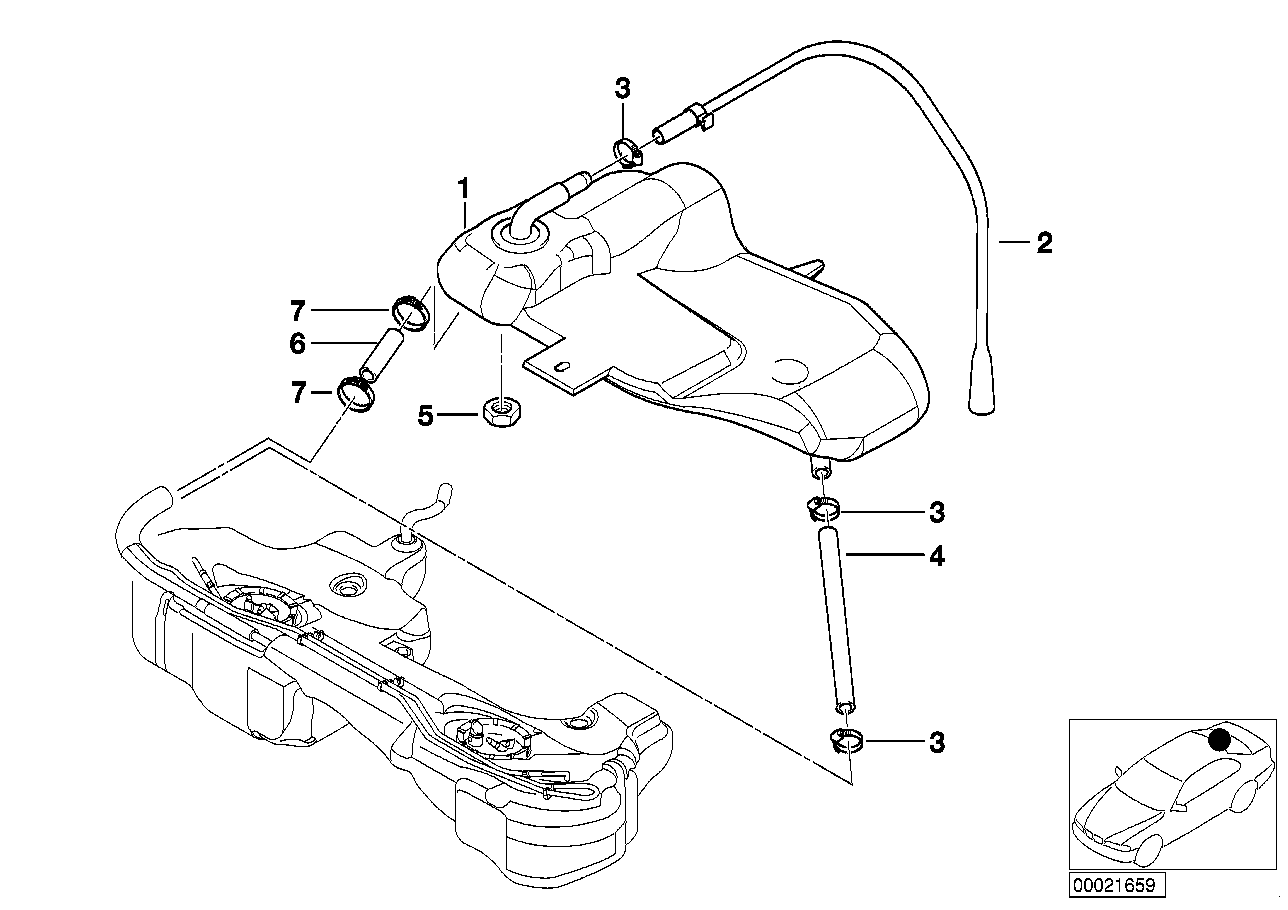 BMW 16136752640 Expansion Tank