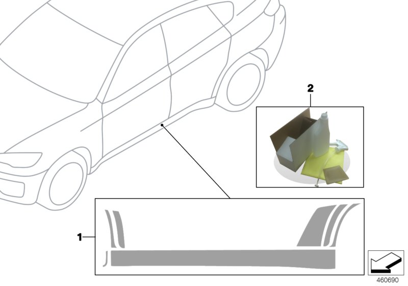 BMW 51912166875 Stone Impact Prot., Transparent, Left