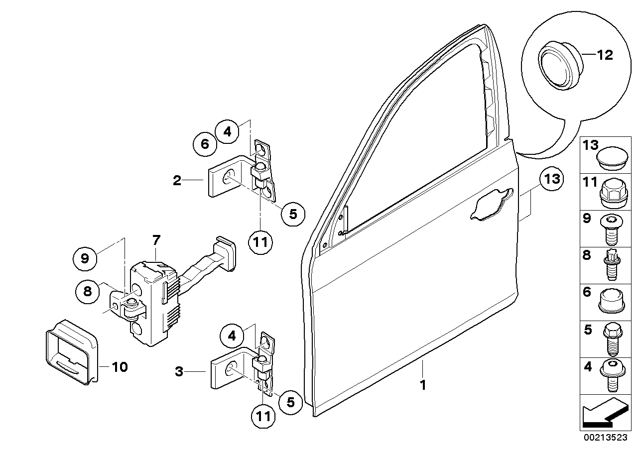 BMW 41517202340 Door, Front, Right