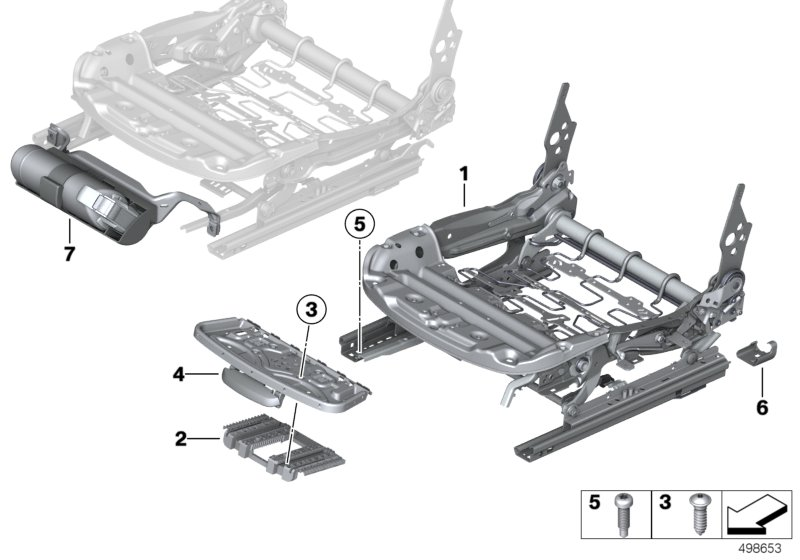 BMW 52107270153 Seat Mechanism Left