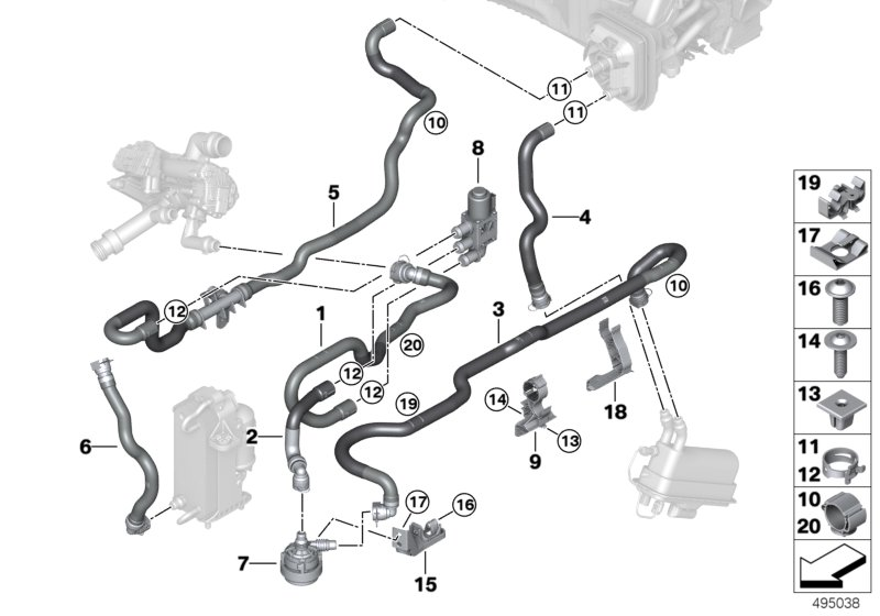 BMW 64219496099 COOLANT HOSE, SUPPLY