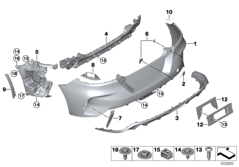 BMW 51118746258 Kit, Mount For Pdc/Pma Senso