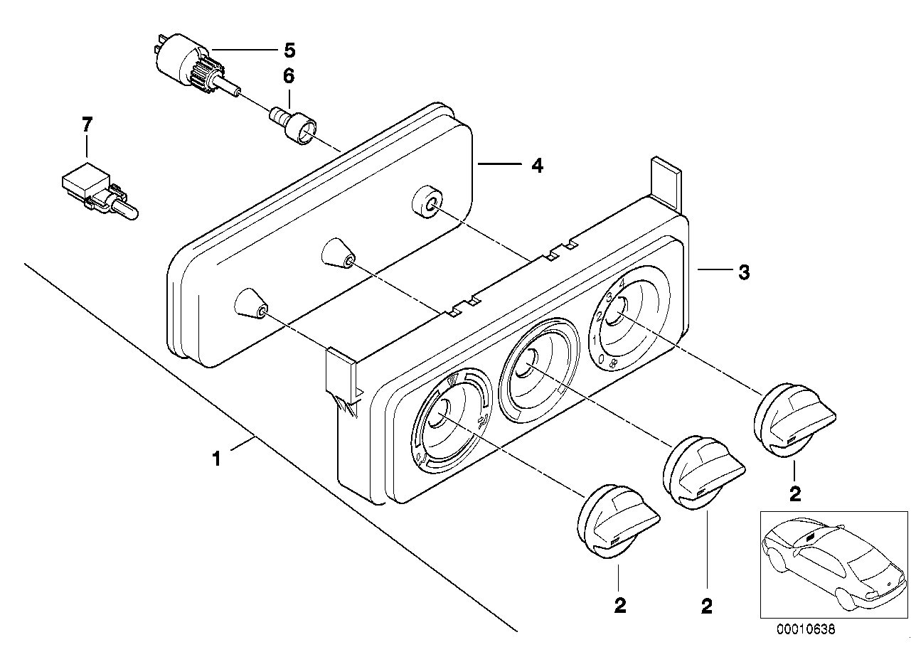 BMW 64118380216 Button