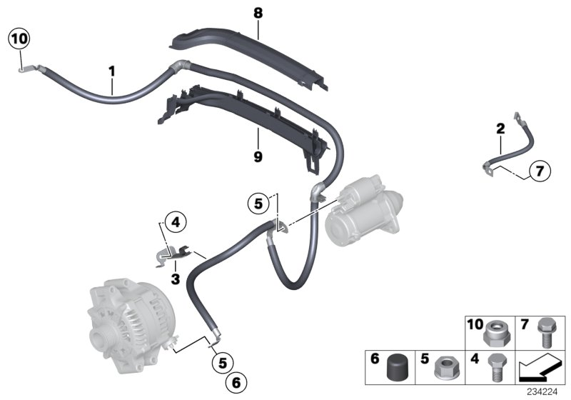 BMW 12427601799 Earth Cable