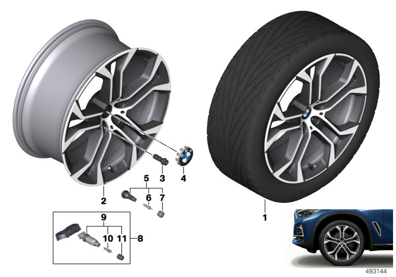 BMW 36116885459 Disk Wheel, Light Alloy, In