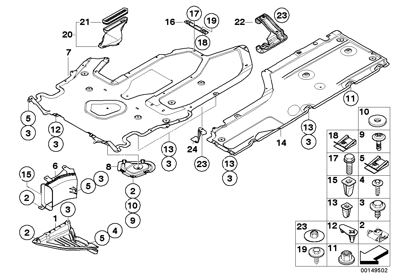 BMW 51757898305 Bracket Underfloor Panelling,Centre