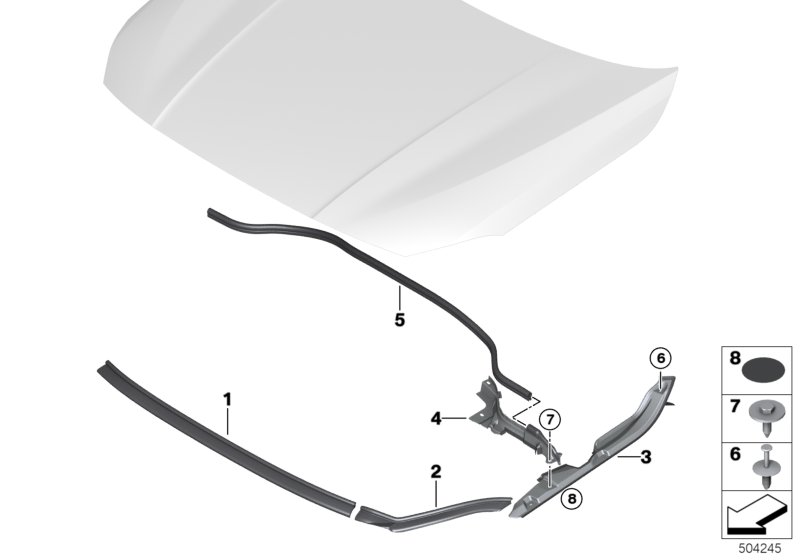 BMW 51767450921 SUPPORT, SEAL, LEFT