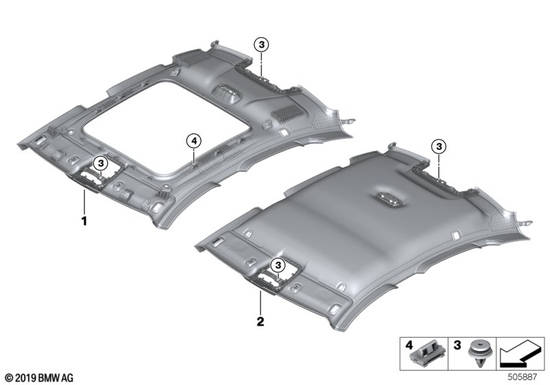 BMW 51448096763 HEADLINING