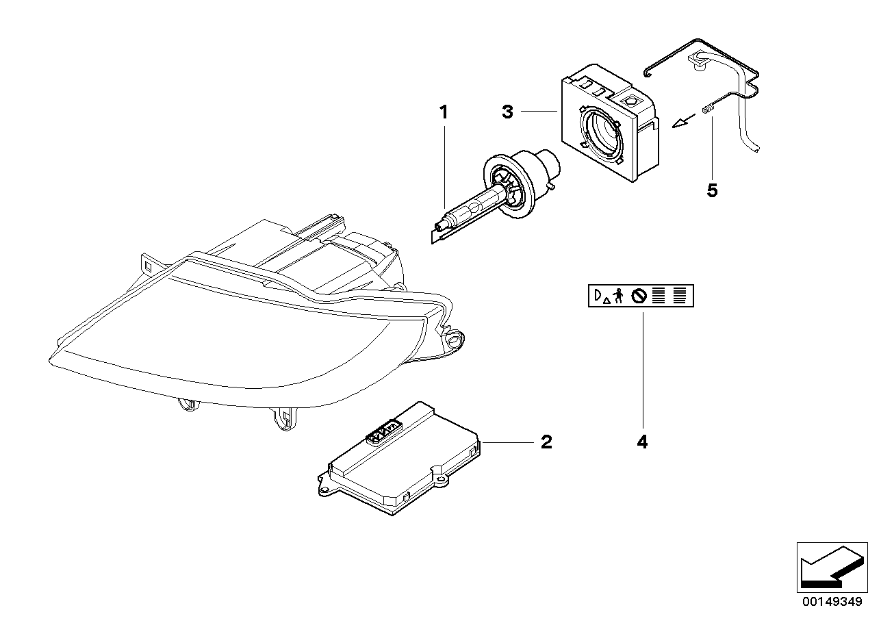 BMW 63117178714 Fixing Clamp, Xenon Cable