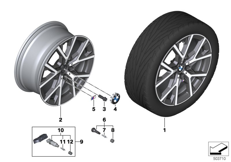 BMW 36118092355 DISK WHEEL, LIGHT ALLOY, IN