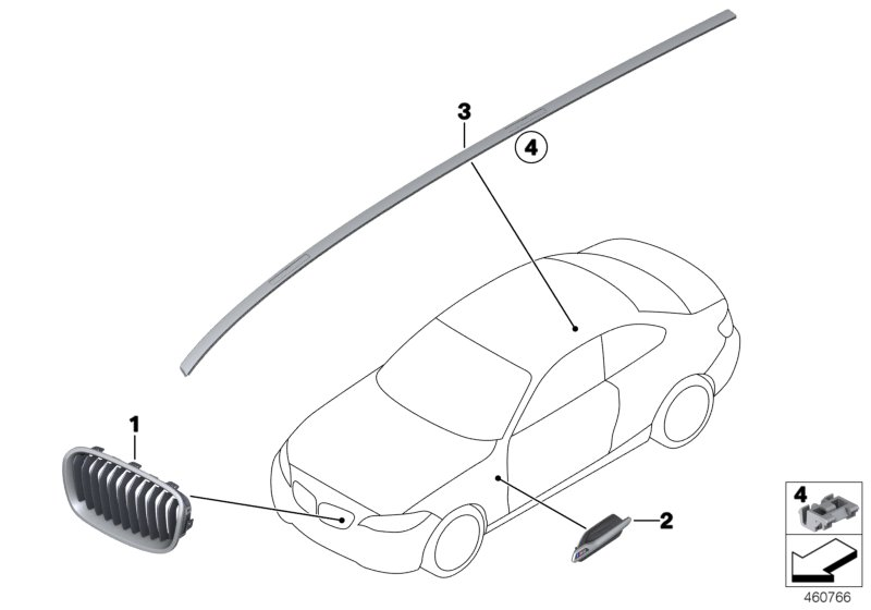 BMW 51138077499 Molding Left