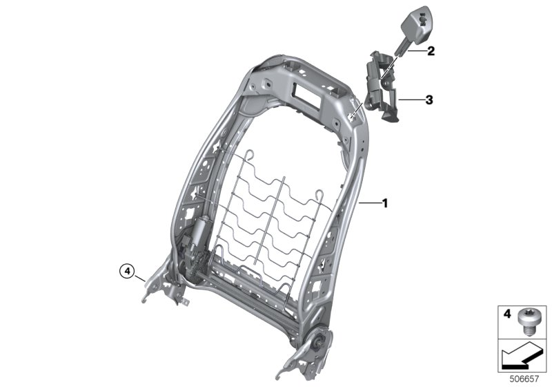 BMW 52107414609 ELECTRICAL SEAT MECHANISM, L