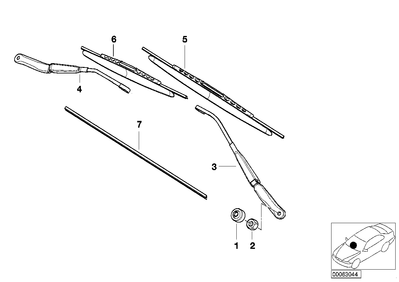 BMW 61618234589 Left Wiper Arm