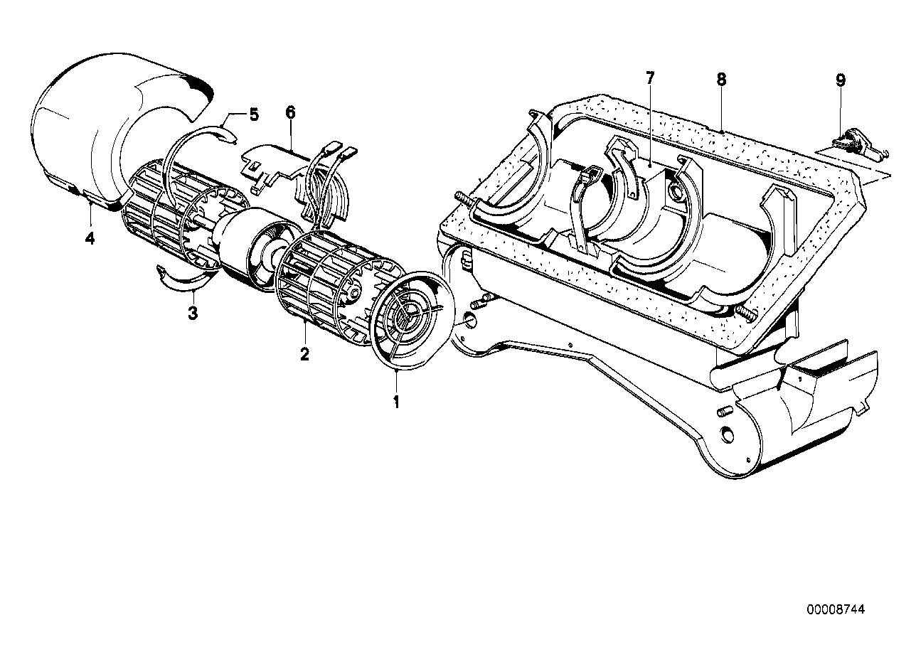 BMW 64111358872 Blower Upper Part