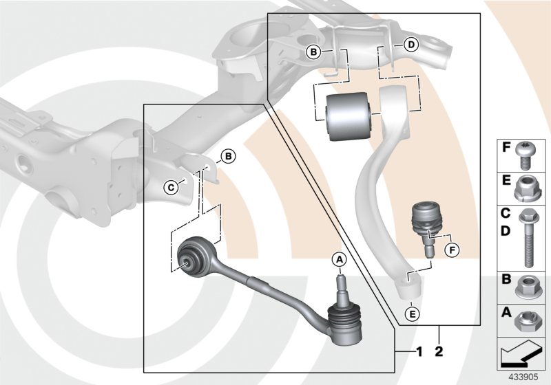 BMW 31122405864 Repair Kit, Trailing Link