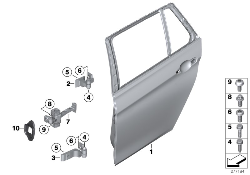 BMW 41007298525 Door, Rear Left