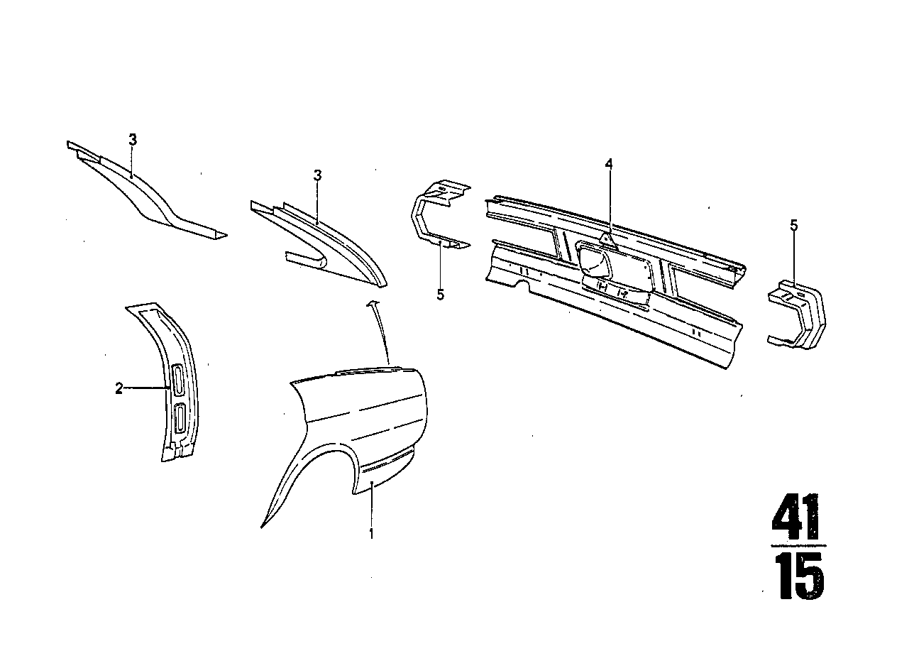 BMW 41341823880 TAIL PANEL