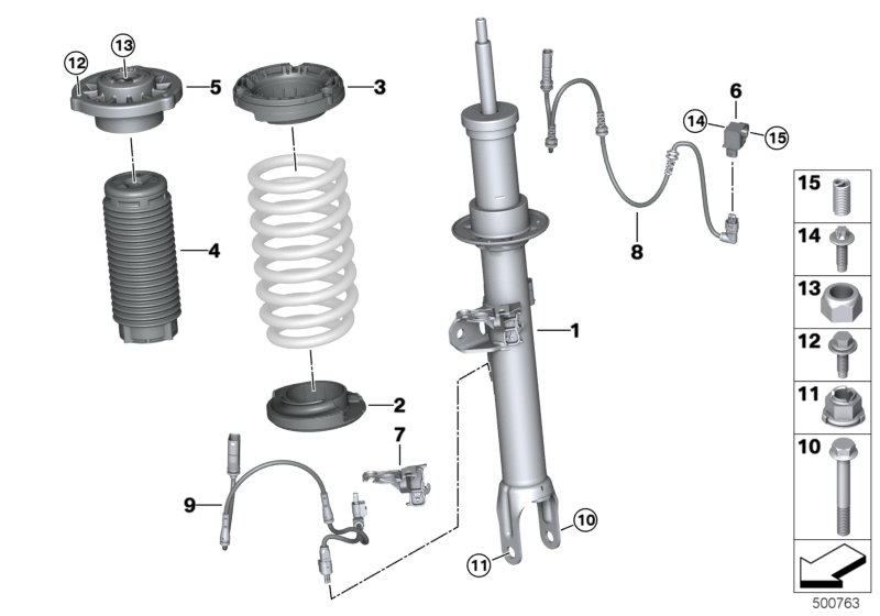 BMW 31306898831 ADDITIONAL SHOCK ABSORBER, F