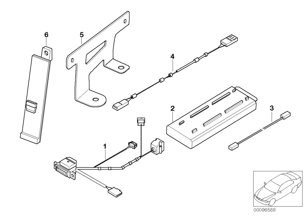 BMW 61128373780 Hands Free Telephone Microphone Wiring