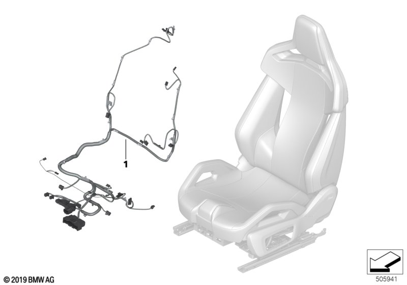 BMW 61125A023B6 WIRING SET SEAT RIGHT