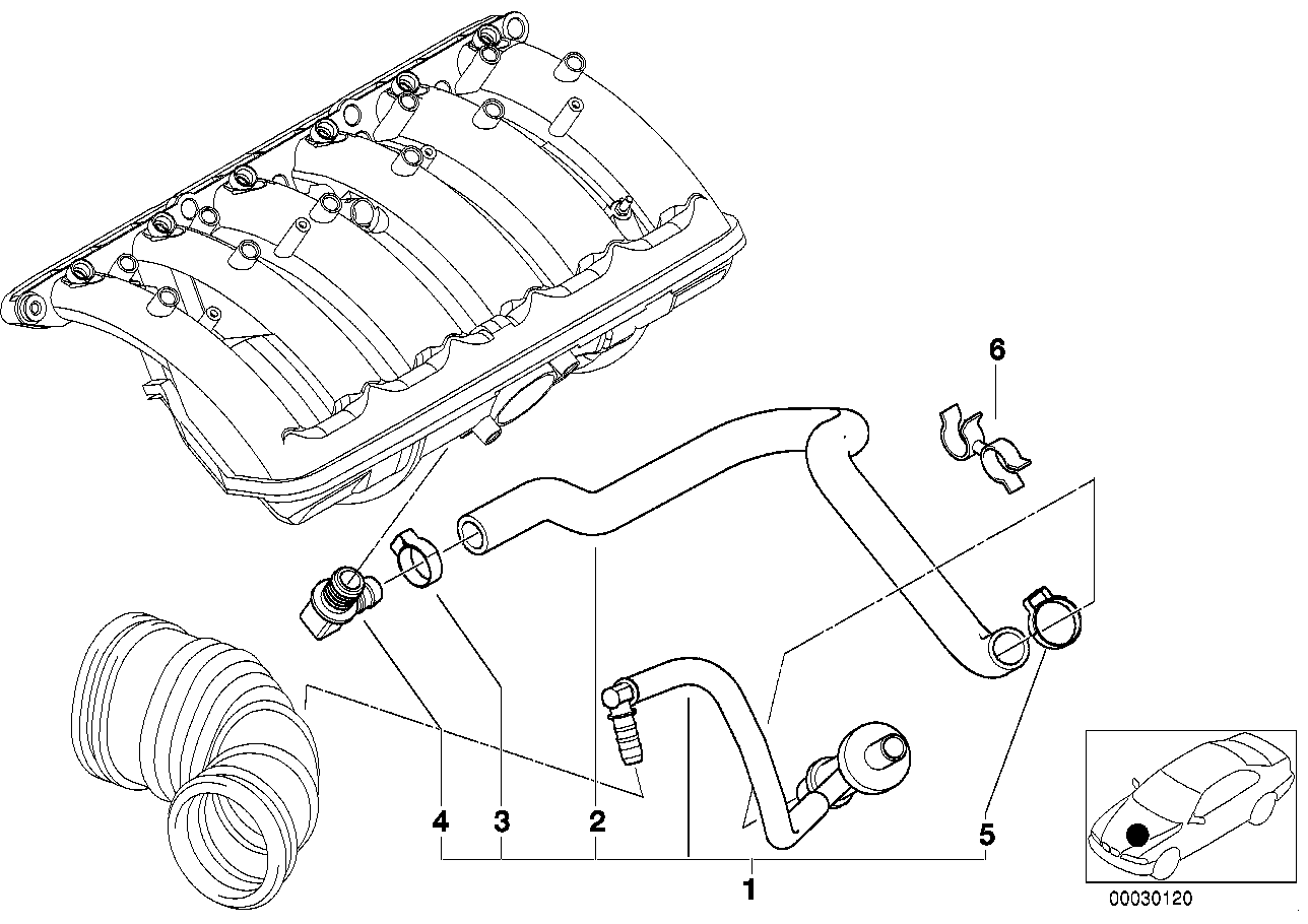 BMW 11611439026 Hose Elbow