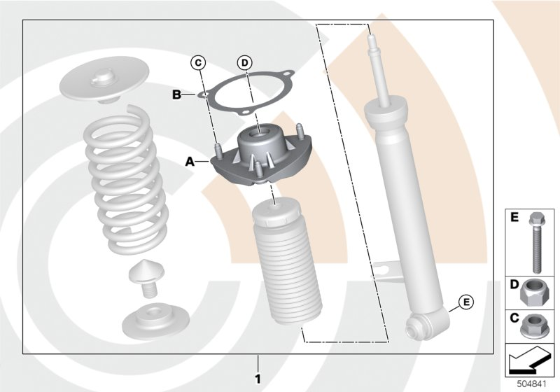 BMW 33522475056 REPAIR KIT, SUPPORT BEARING