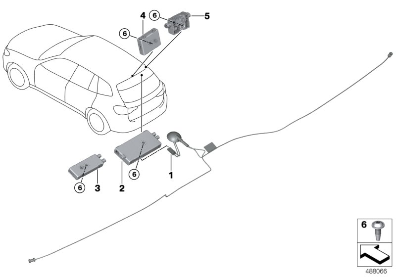 BMW 65206840264 AERIAL AMPLIFIER AM/FM1/TV1