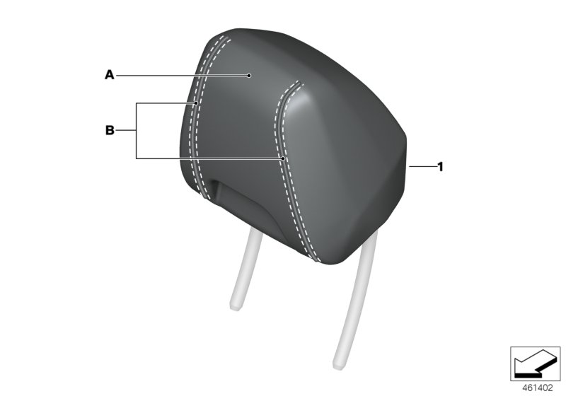 BMW 52107986460 Head Restraint, Leather Sports Seat