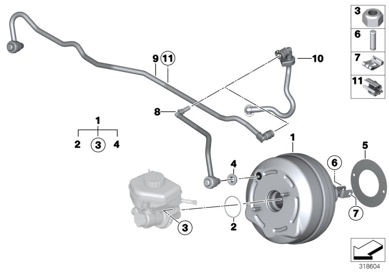 BMW 11668600882 Vacuum Pipe