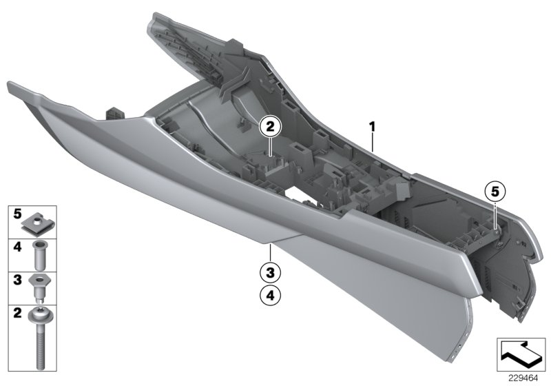 BMW 51169204251 Carrier, Centre Console