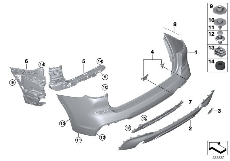 BMW 51128091991 Panel, Bumper, Primed, Rear