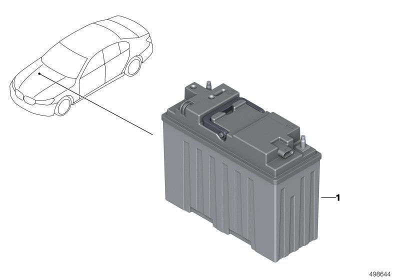 BMW 61219442935 12-V LITHIUM DUAL STORAGE SY