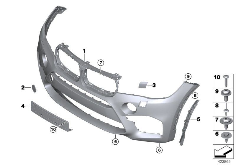 BMW 51118056717 Panel, Bumper, Primed, Front