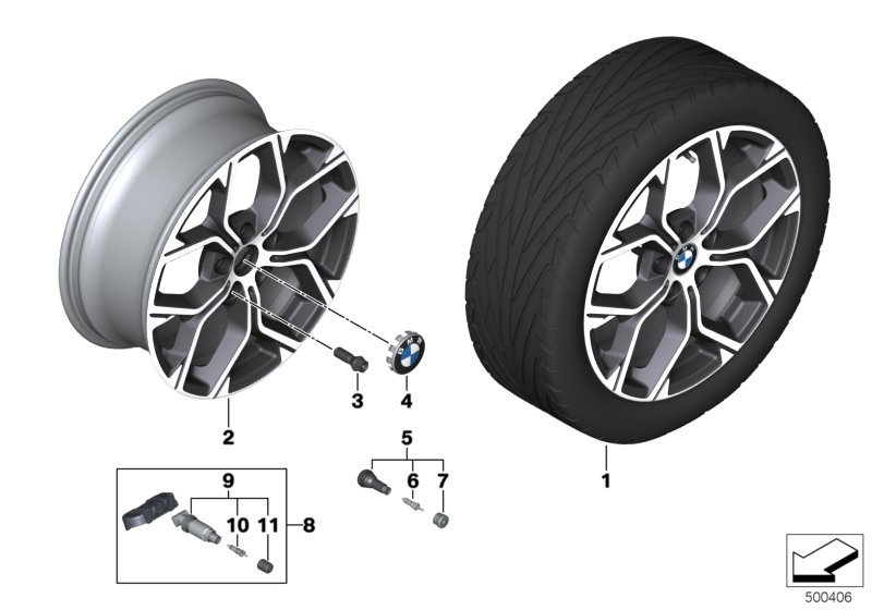 BMW 36106883002 DISK WHEEL, LIGHT ALLOY, IN