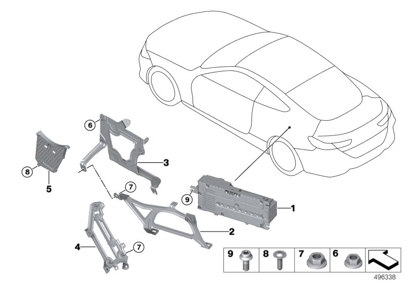 BMW 65159865414 BRACKET RAM / TV