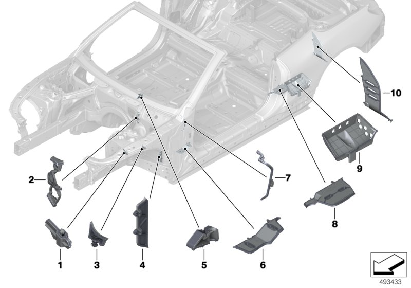 BMW 41007470836 MOLDING, WHEELHOUSING, REAR