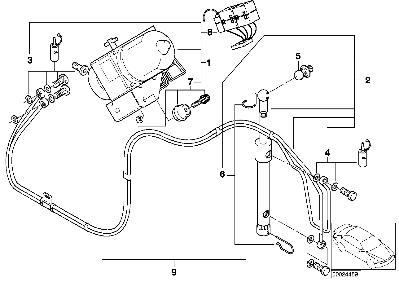 BMW 54348410310 Set Mounting Parts