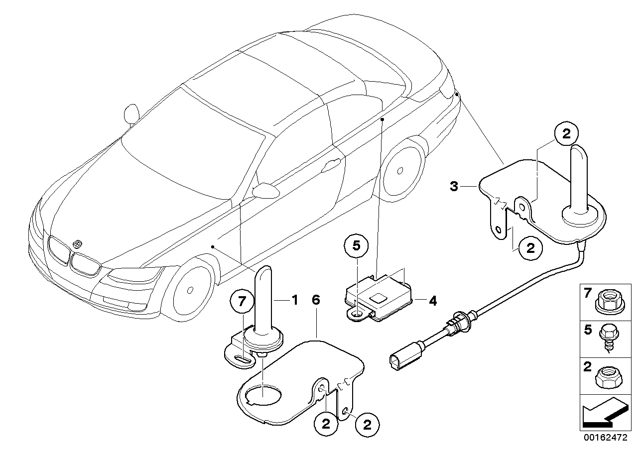 BMW 65209225185 Aerial, Telephone, With Holder