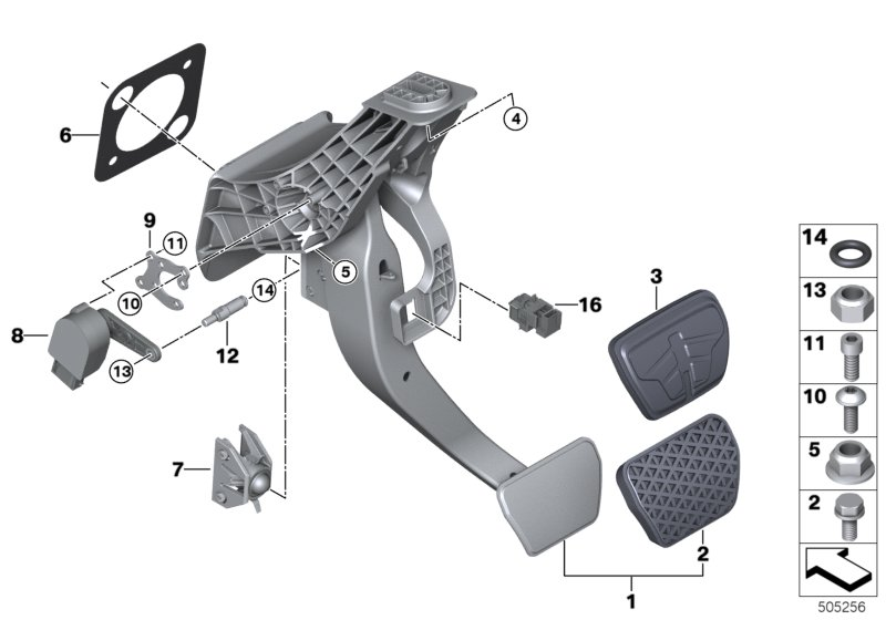 BMW 35002791546 PIN FOR BRAKE PEDAL TRAVEL S